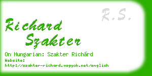 richard szakter business card