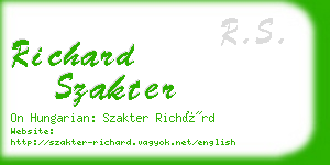 richard szakter business card